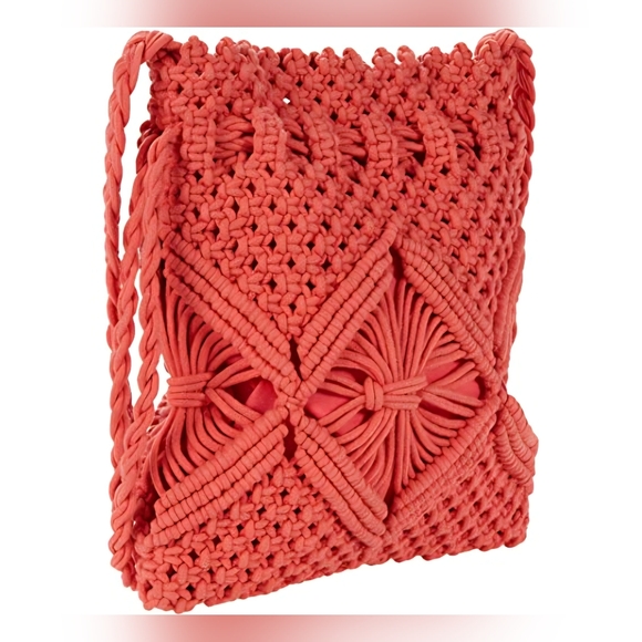 Nanette Lepore Macrame Crochet Crossbody Handbag - Picture 2 of 9